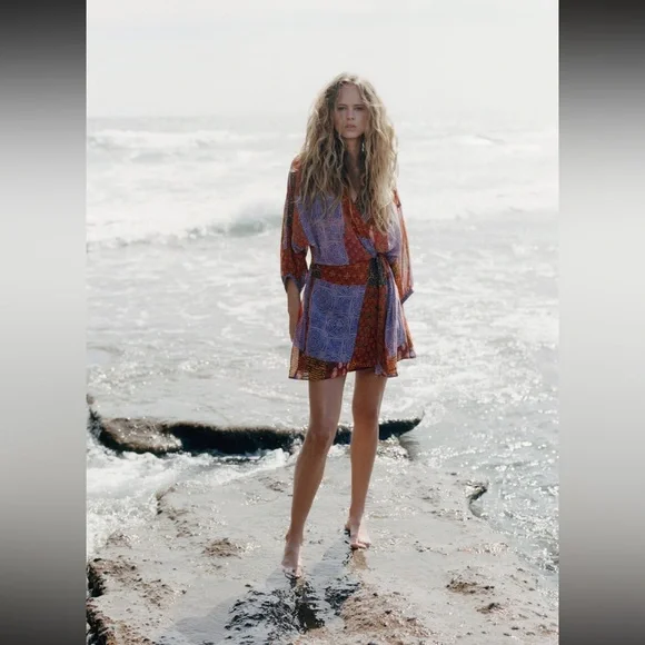 Zara Patchwork Dress- Medium - Picture 1 of 4